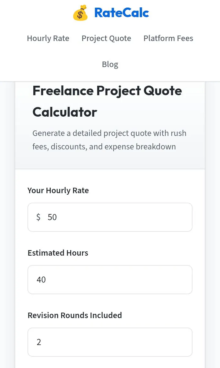 Freelance Rate Calculator  gallery image
