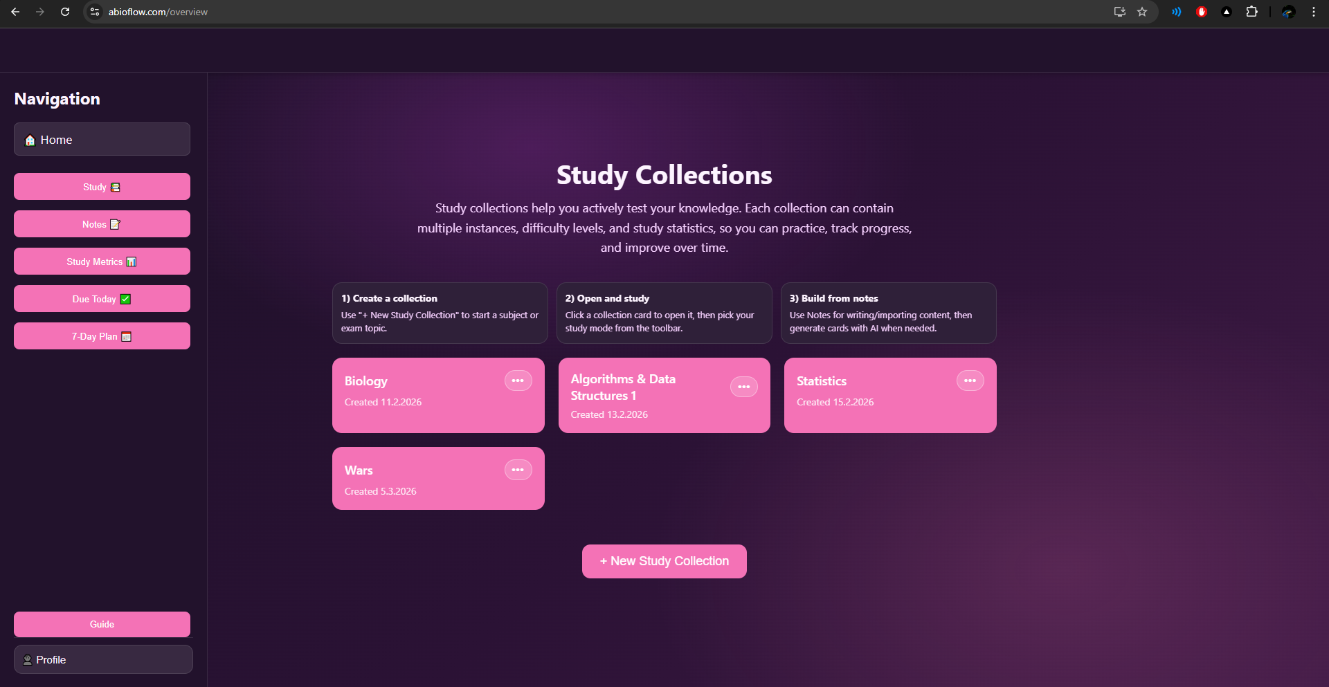 AbioFlow - Main product screenshot demonstrating key features and user interface