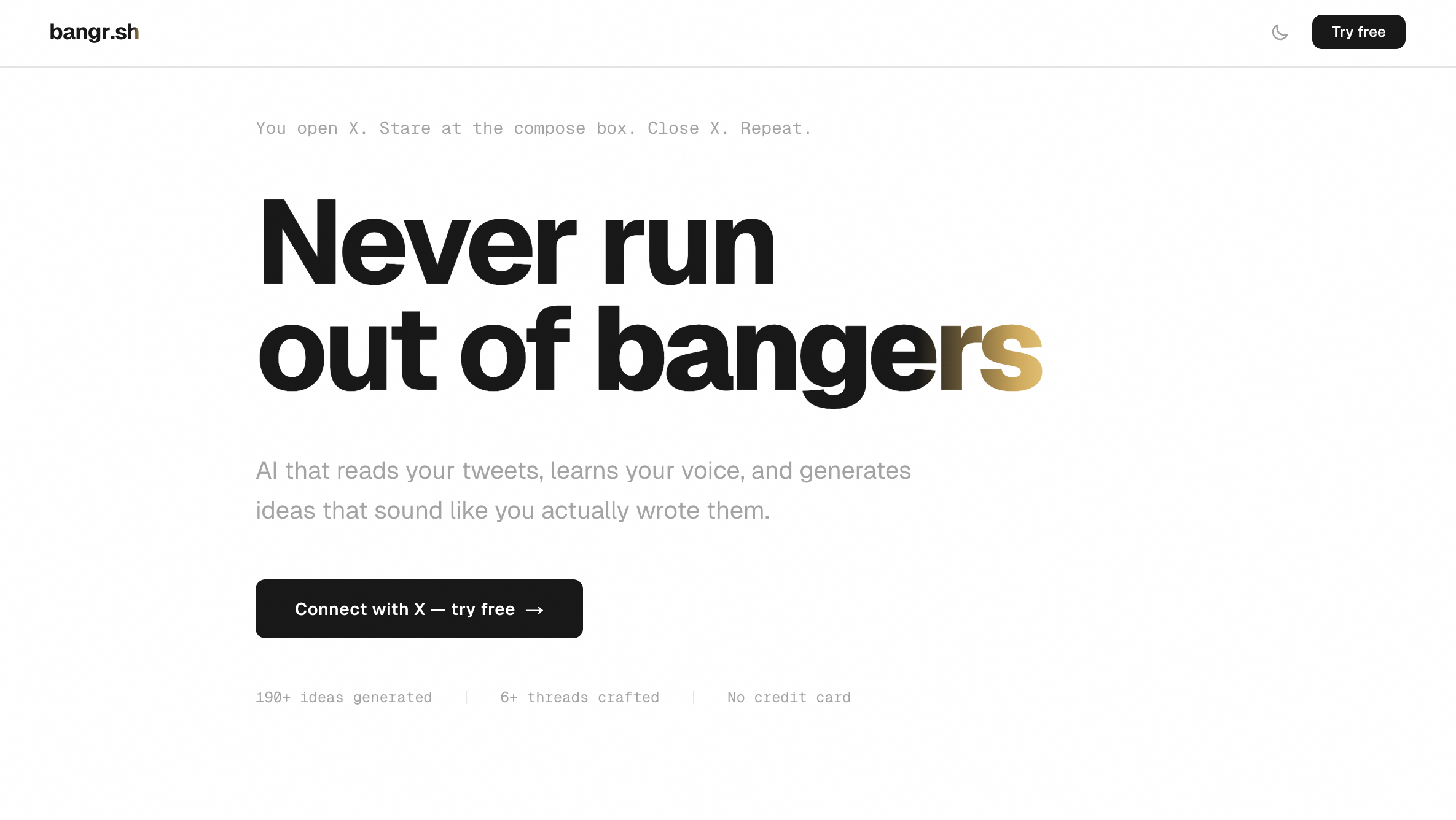bangr.sh — Never run out of bangers gallery image