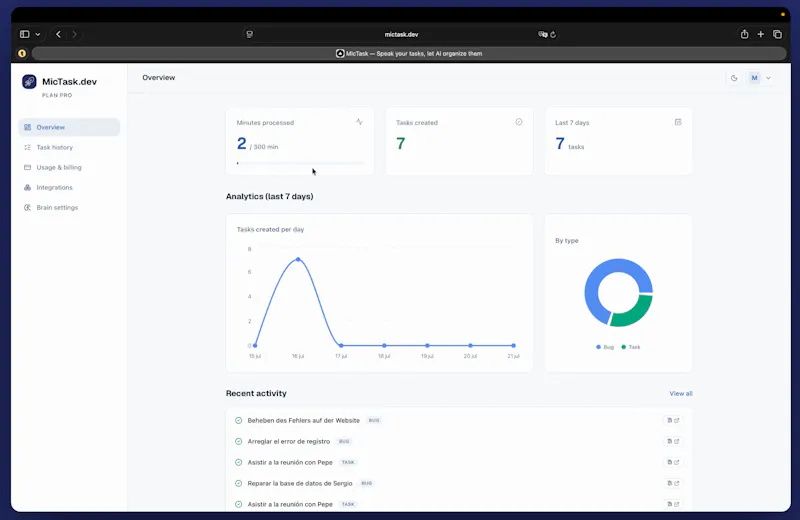MicTask screenshot 3