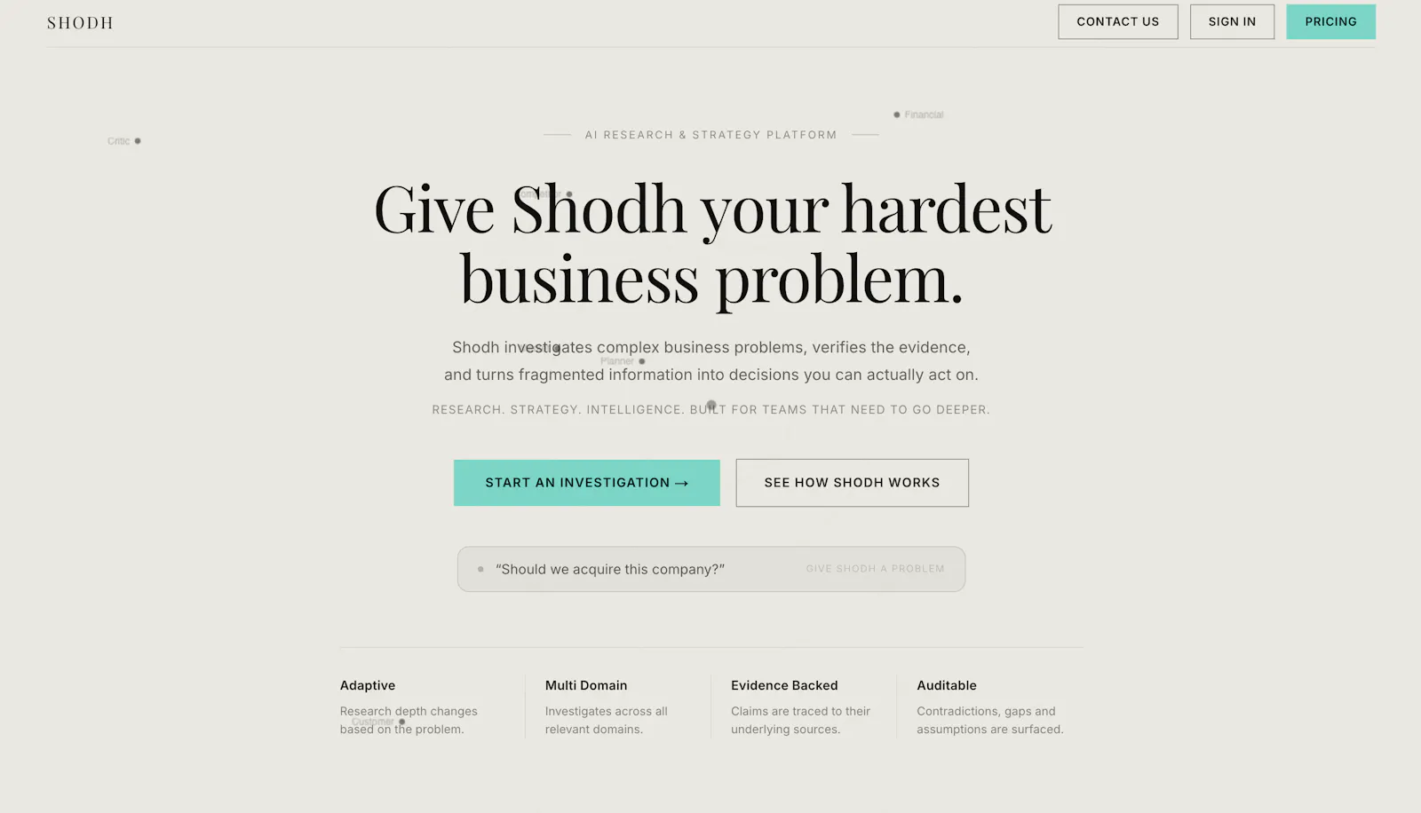 SHODH — Autonomous Research Intelligence screenshot 1