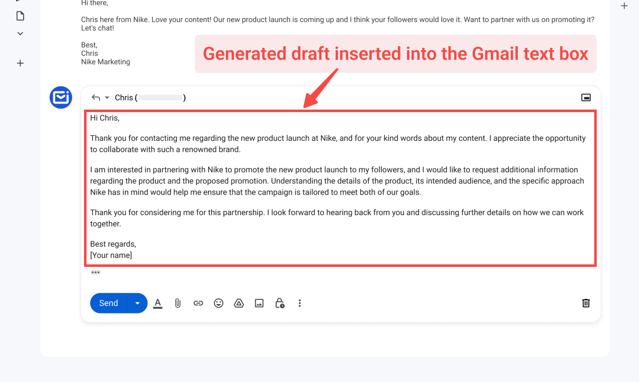 ezmail.ai 확장 - 이메일을 생성하는 Gmail Chrome 확장에 대한 ChatGpt 미디어 7