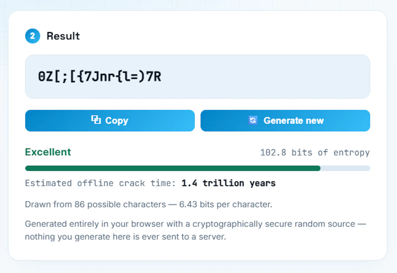 Frost Rank Password Generator screenshot 3