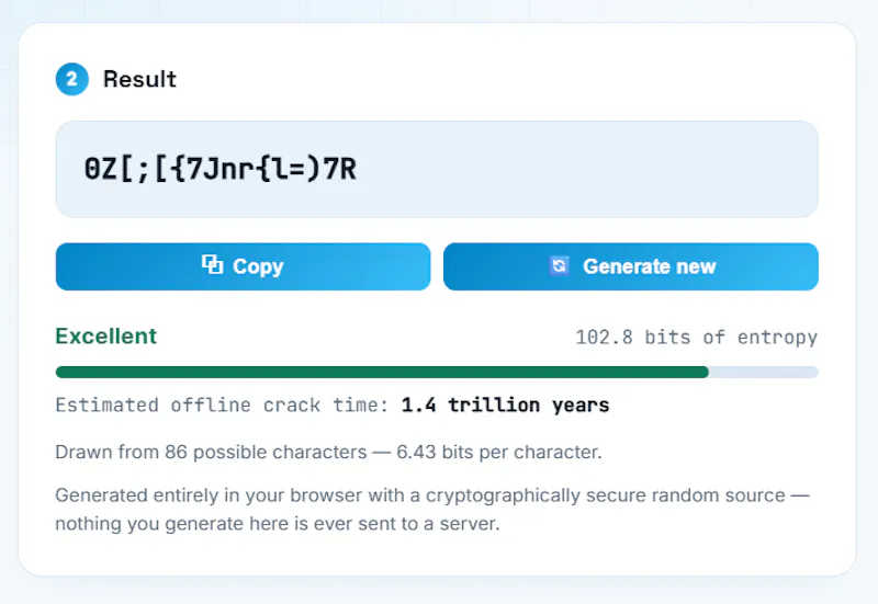 Frost Rank Password Generator screenshot 3