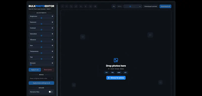 Bulk Photo Editor screenshot 2