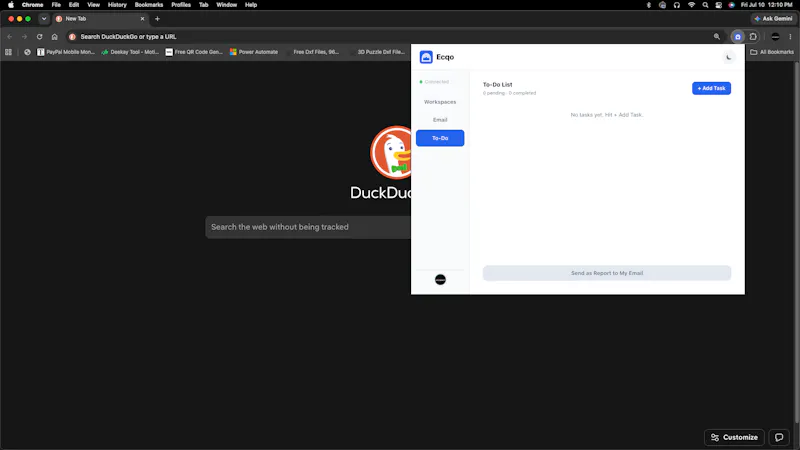 Workspaces, Email & Tasks in 1 Extension screenshot 2