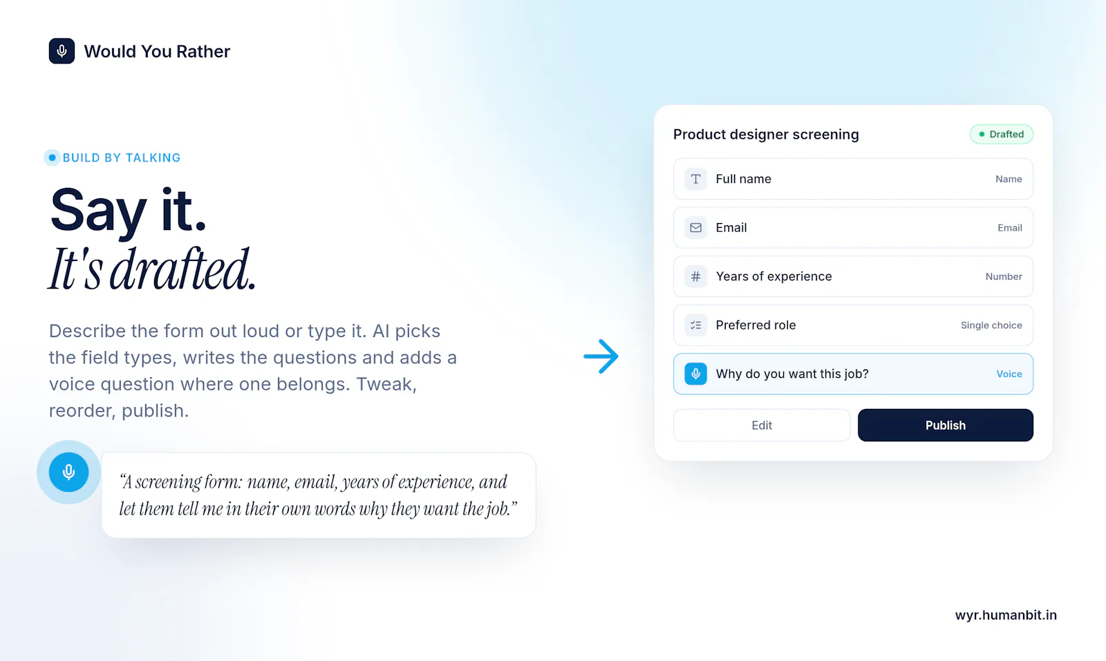 Would You Rather : A form that listens screenshot 3