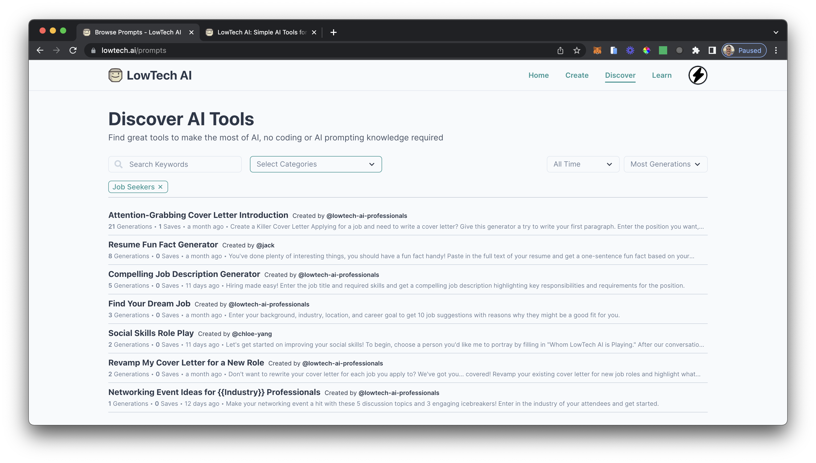 LowTech AI gallery image