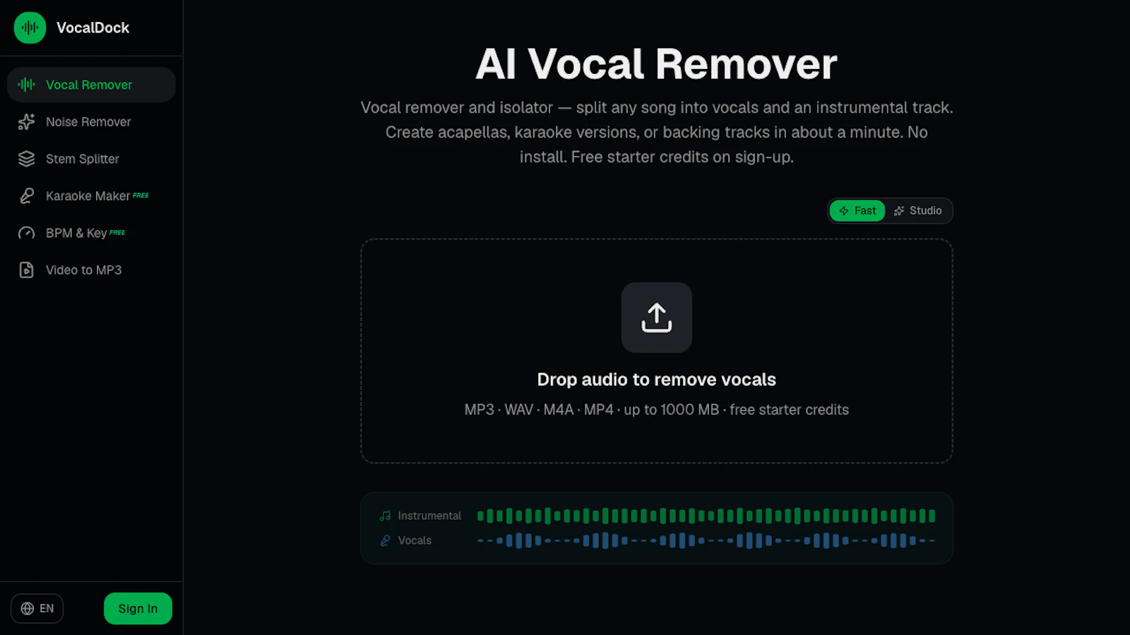 VocalDock screenshot 2