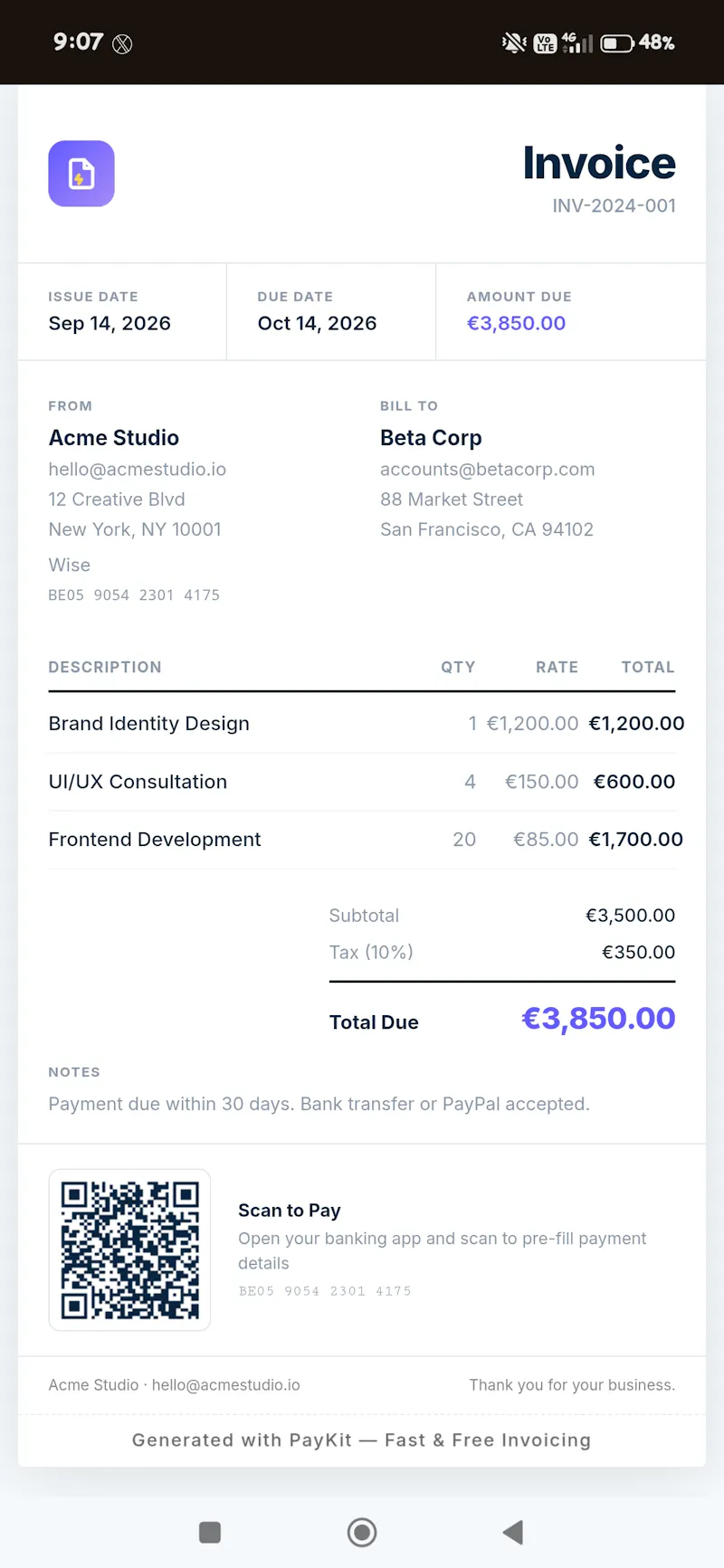 PayKit screenshot 2