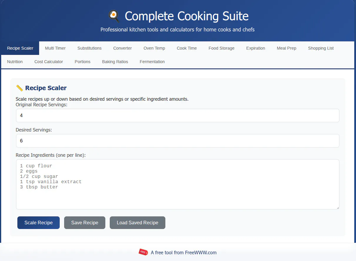 FreeWWW Kitchen Tools Suite gallery image