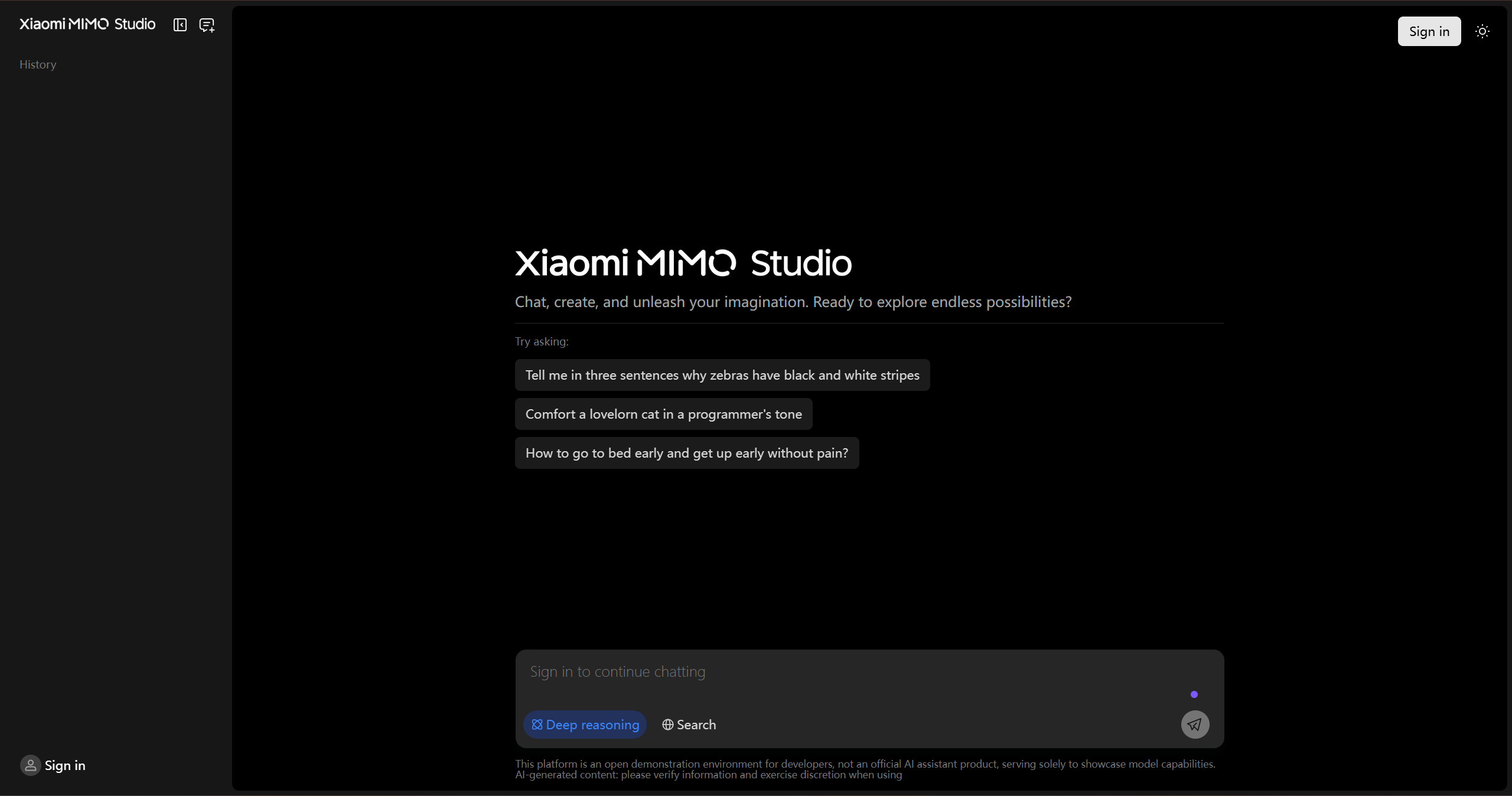 MiMo-V2-Flash - Screenshot 3 showing product features and functionality