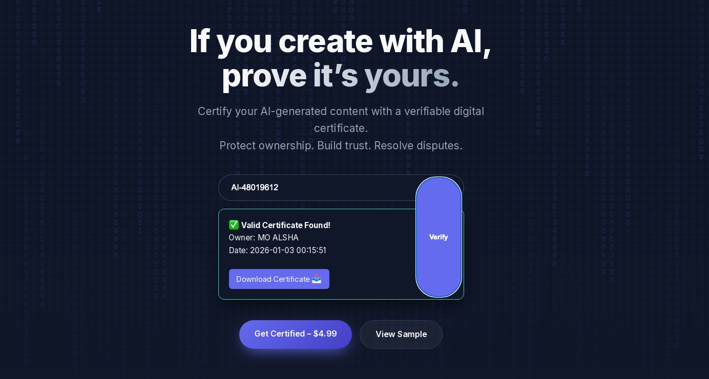 ProofOfAI gallery image
