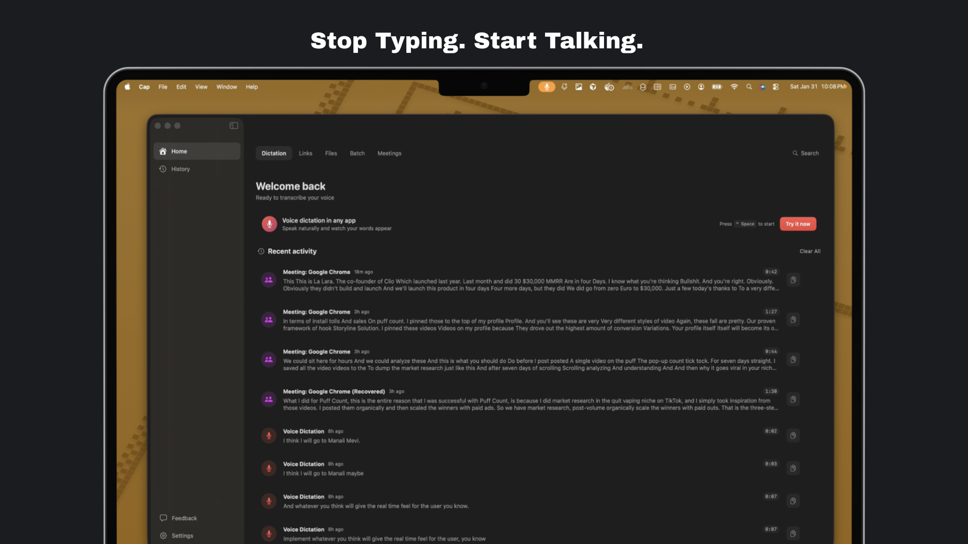 EchoText - Main product screenshot demonstrating key features and user interface