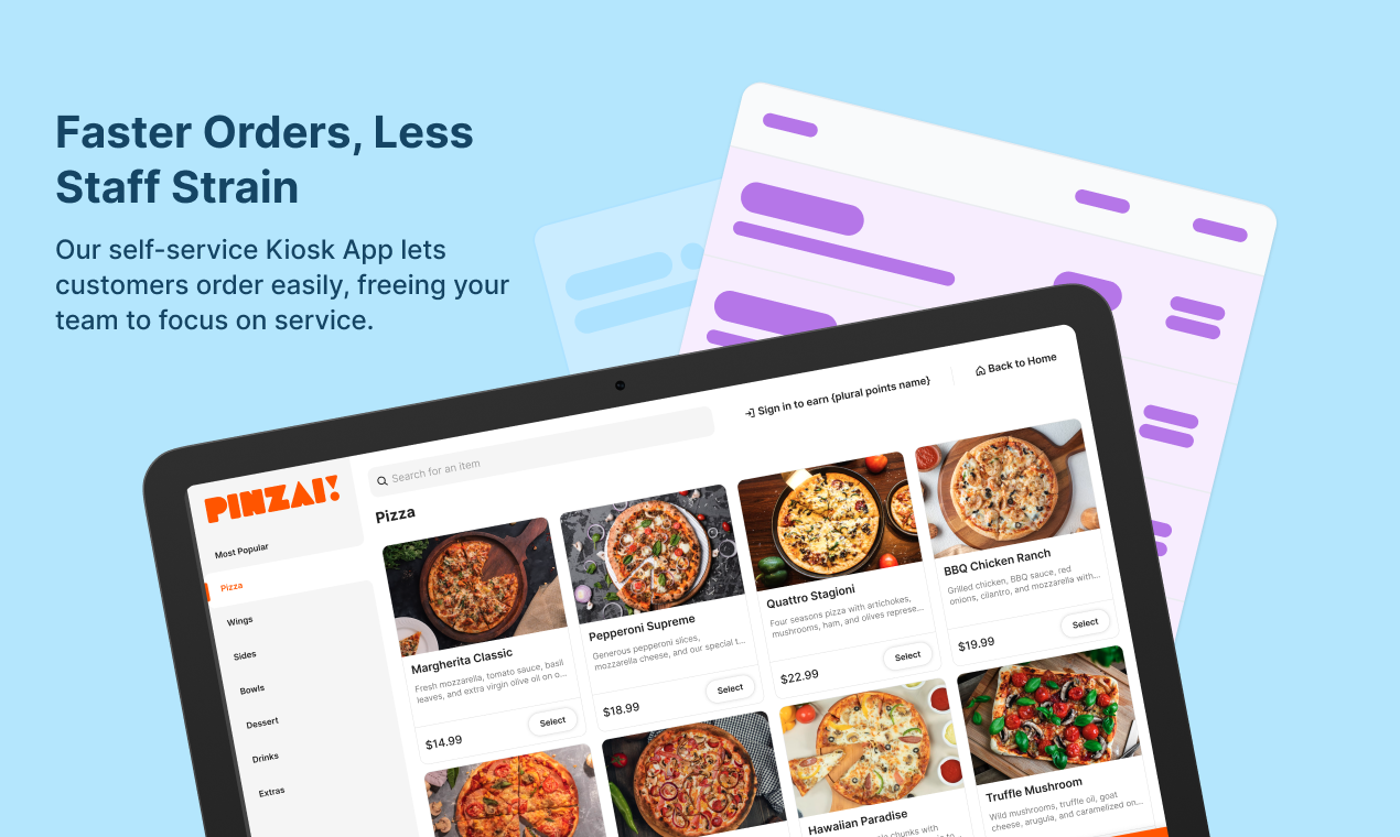 Connexup Self-ordering Kiosk App - Screenshot 2 preview