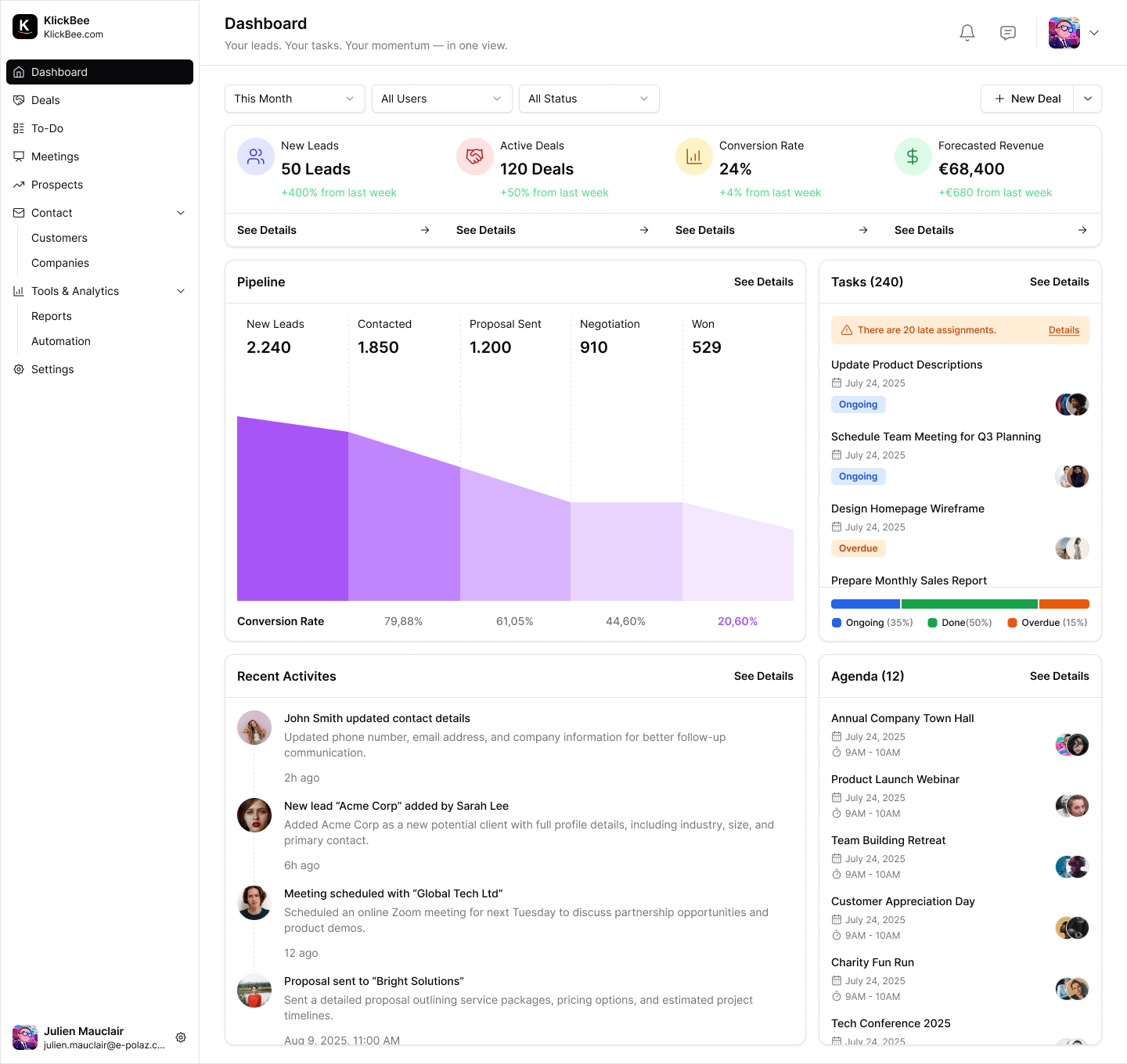 Klickbee CRM - Screenshot 2 preview