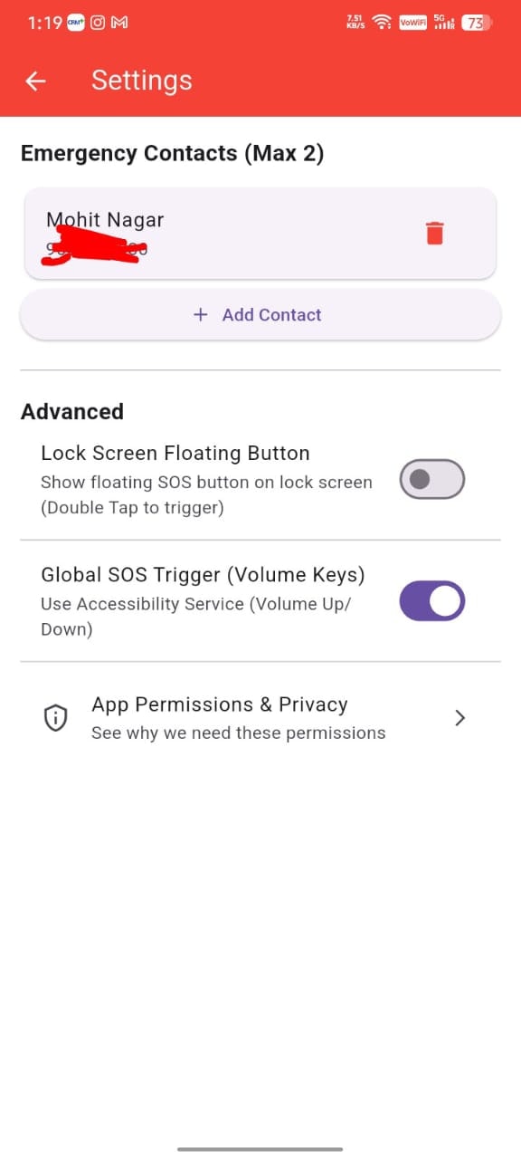 SOS India - App for the Emergency - Screenshot 3 showing product features and functionality