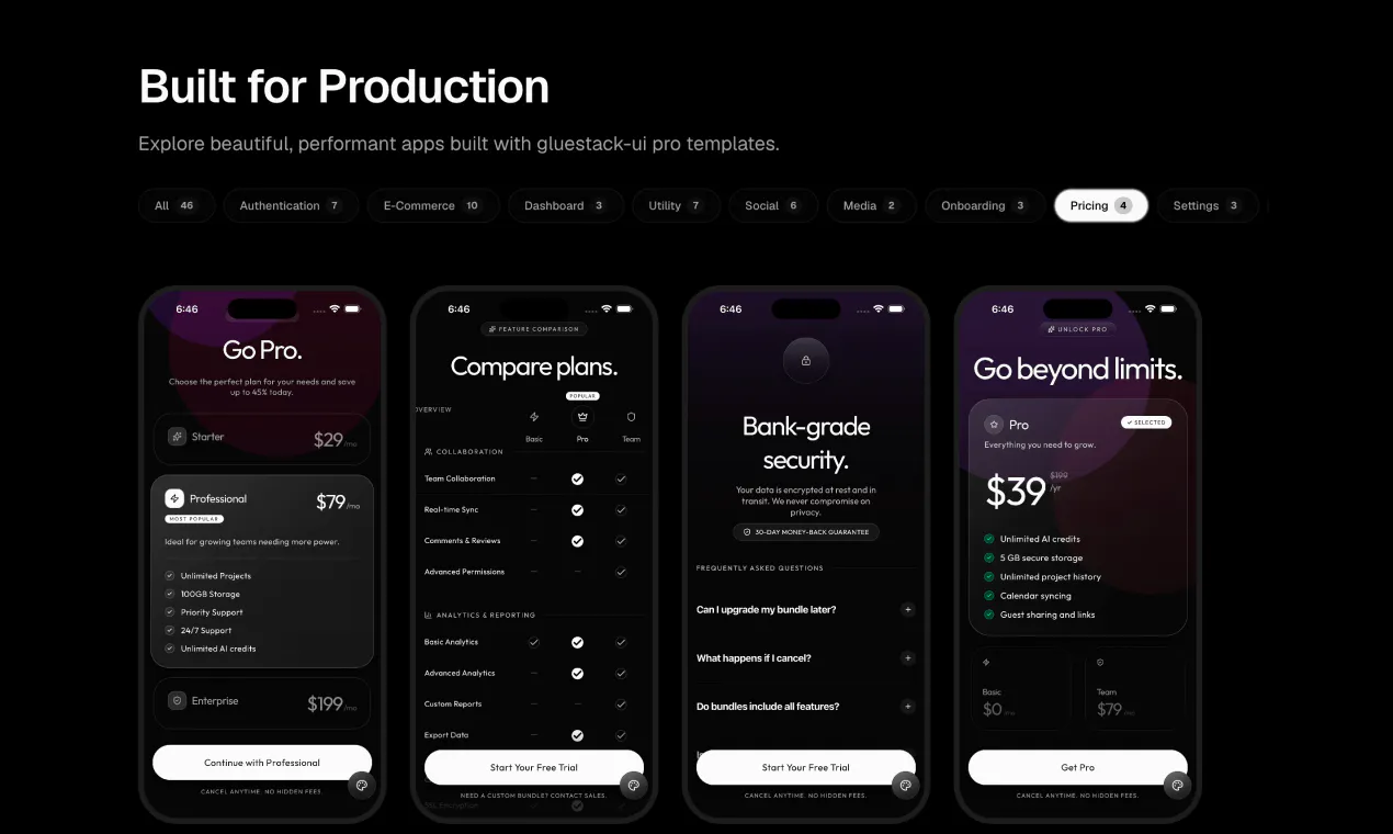 gluestack-ui pro screenshot 3