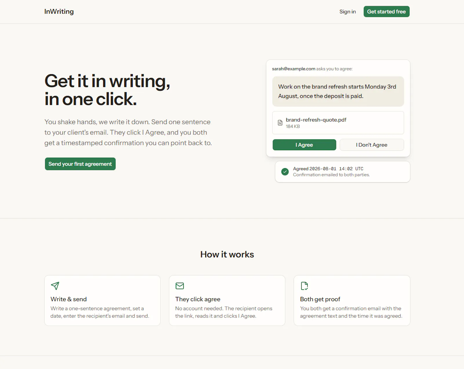 InWriting screenshot 1
