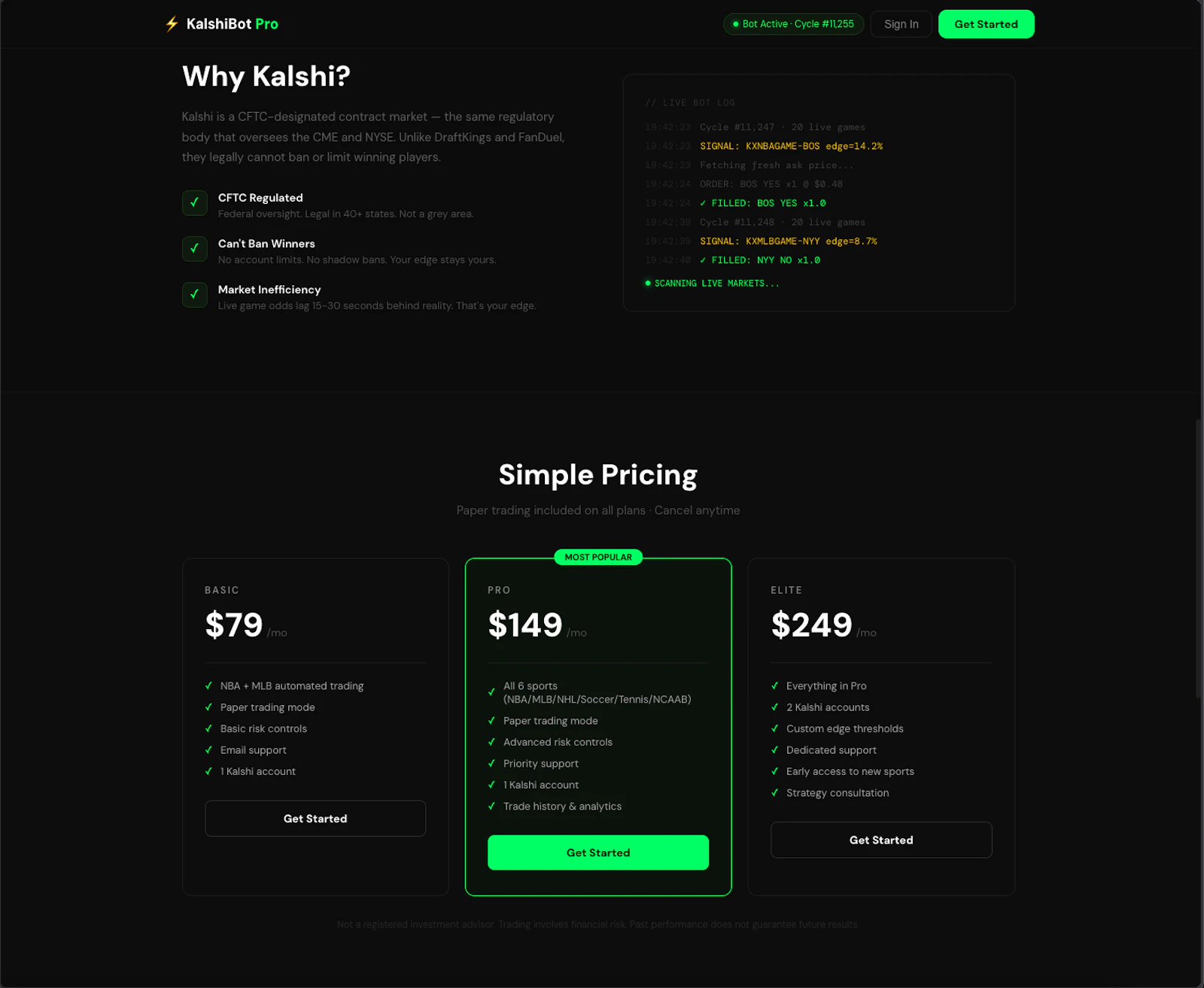 KalshiBot Pro screenshot 3
