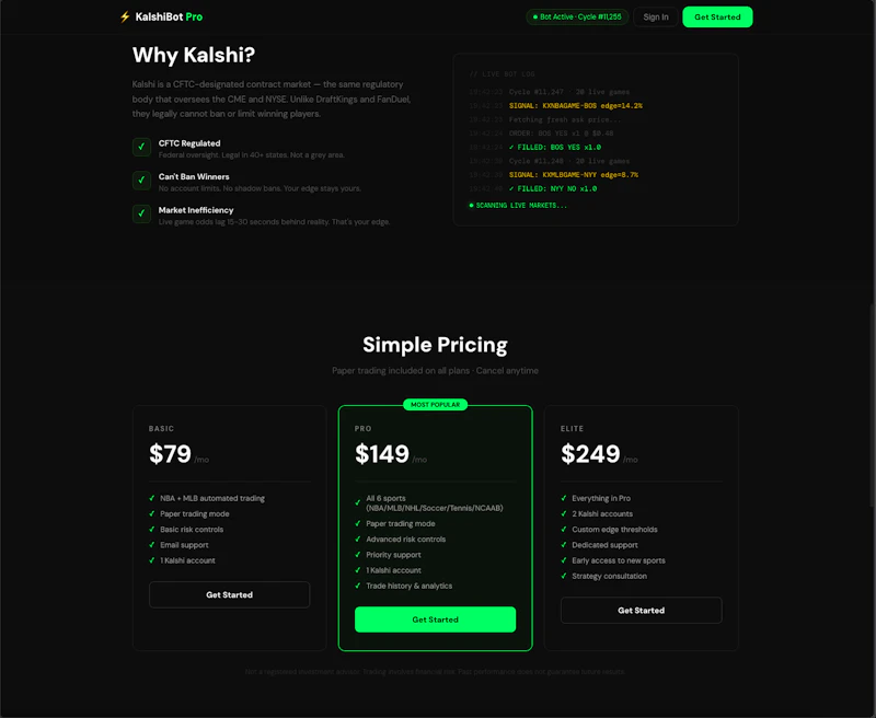 KalshiBot Pro screenshot 3