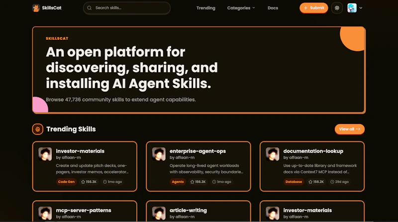 SkillsCat screenshot 1