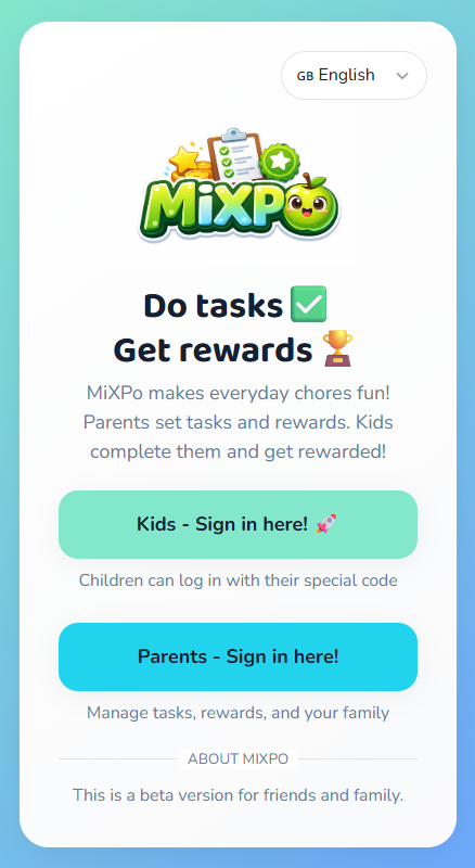 MiXPo makes chores fun for kids! - Screenshot 2 showing product features and functionality