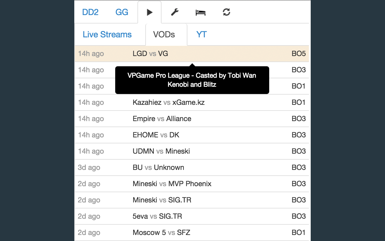 DotA 2 Match Ticker gallery image