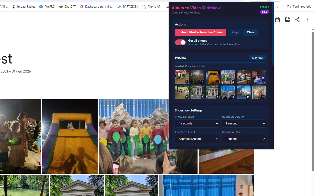 Google Photos to Video Slideshow gallery image