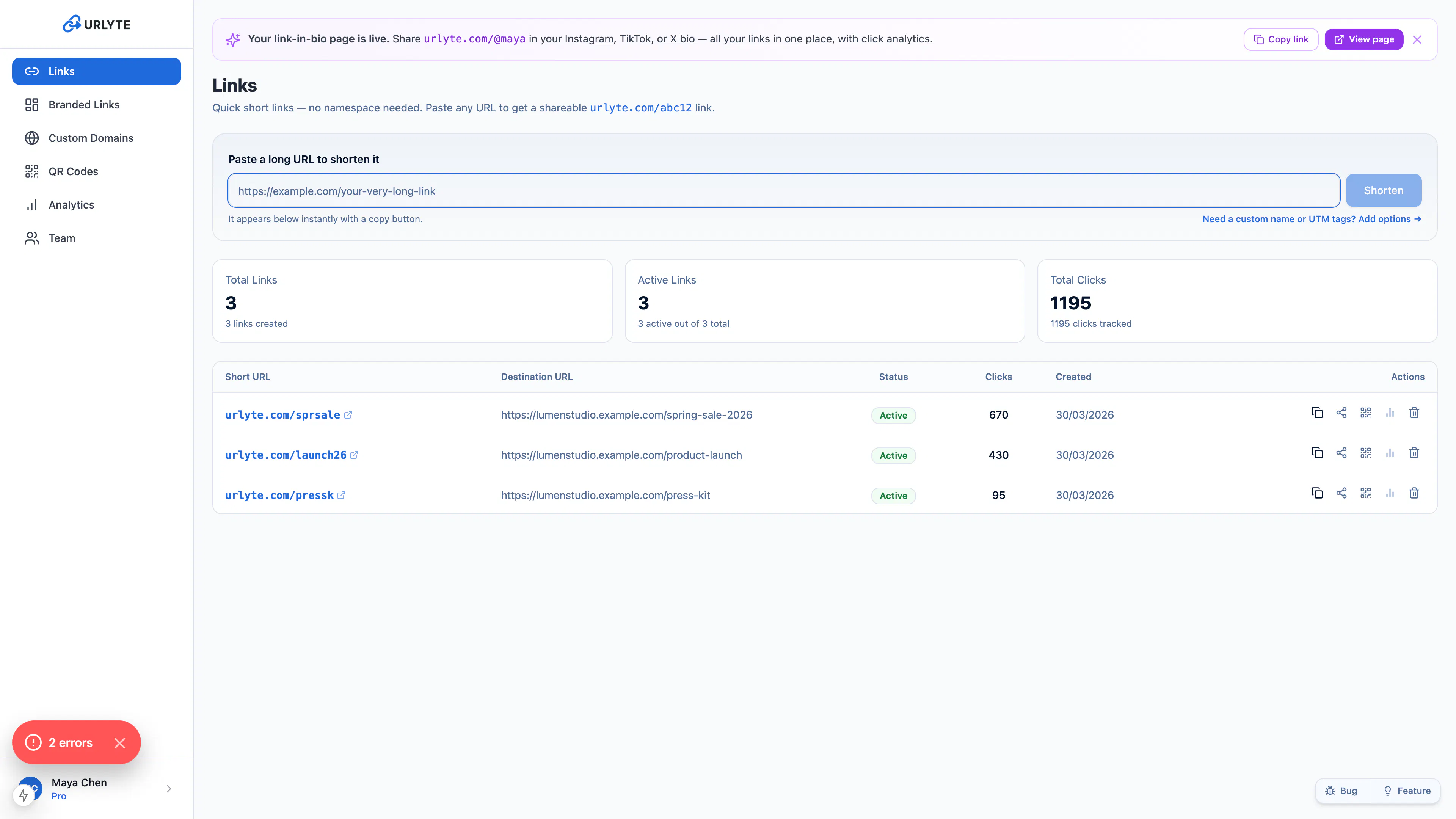 URLyte screenshot 3