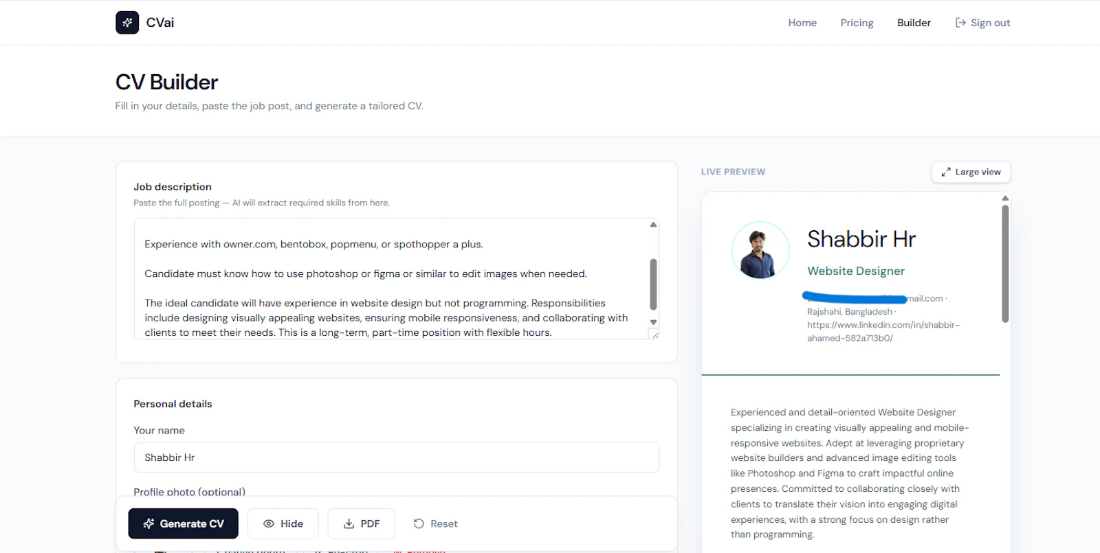 Fast Cv Ai screenshot 2