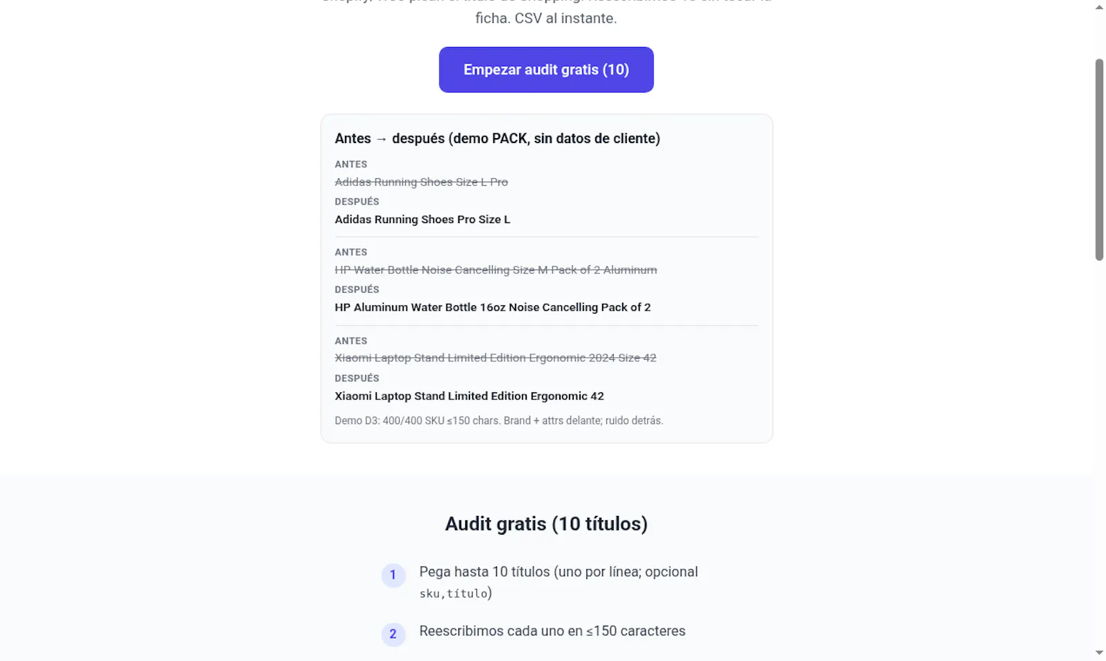 Feed Title Optimizer screenshot 2