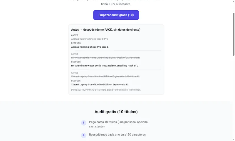 Feed Title Optimizer screenshot 2