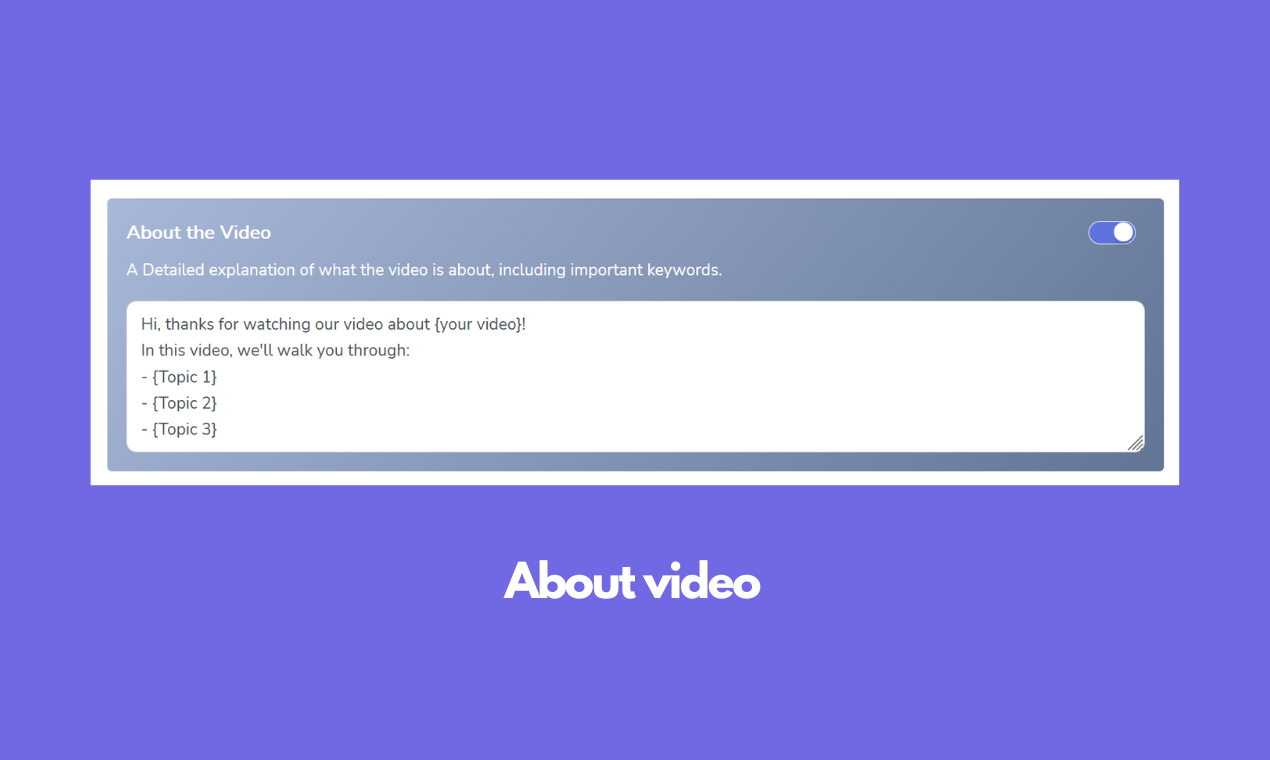 YouTube Beschreibung Generator media 1