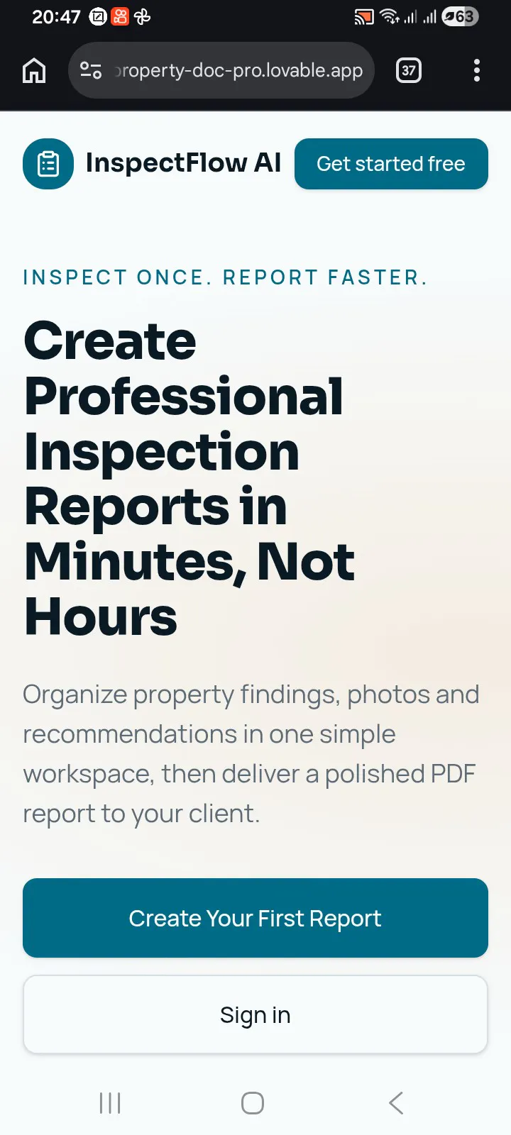 ProspectFlow – Real Estate Report screenshot