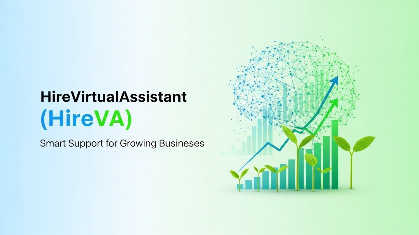 HireVA - Product Hunt launch logo and brand identity