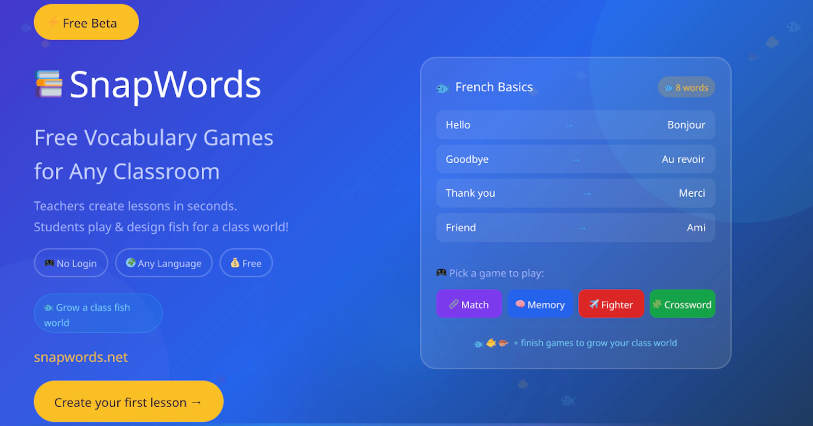 SnapWords screenshot 1
