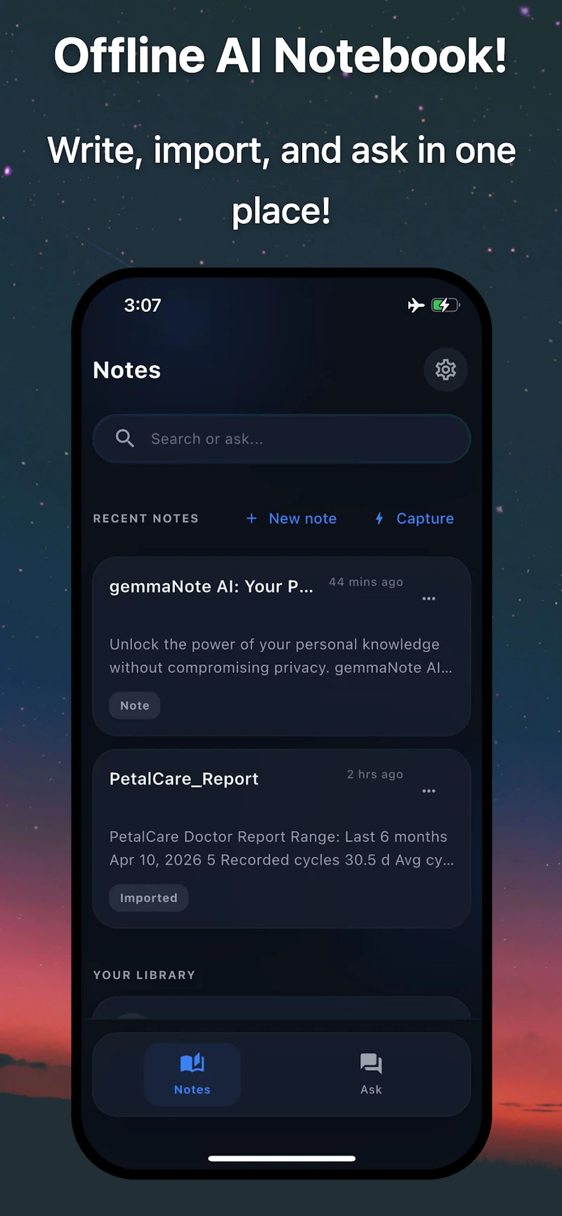 NoteAI:Free chat & Private & knowledge  screenshot 1