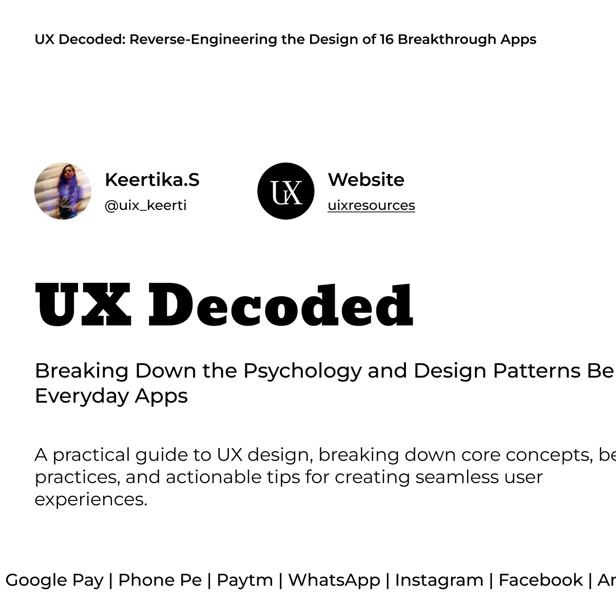 UX Decoded Ebook