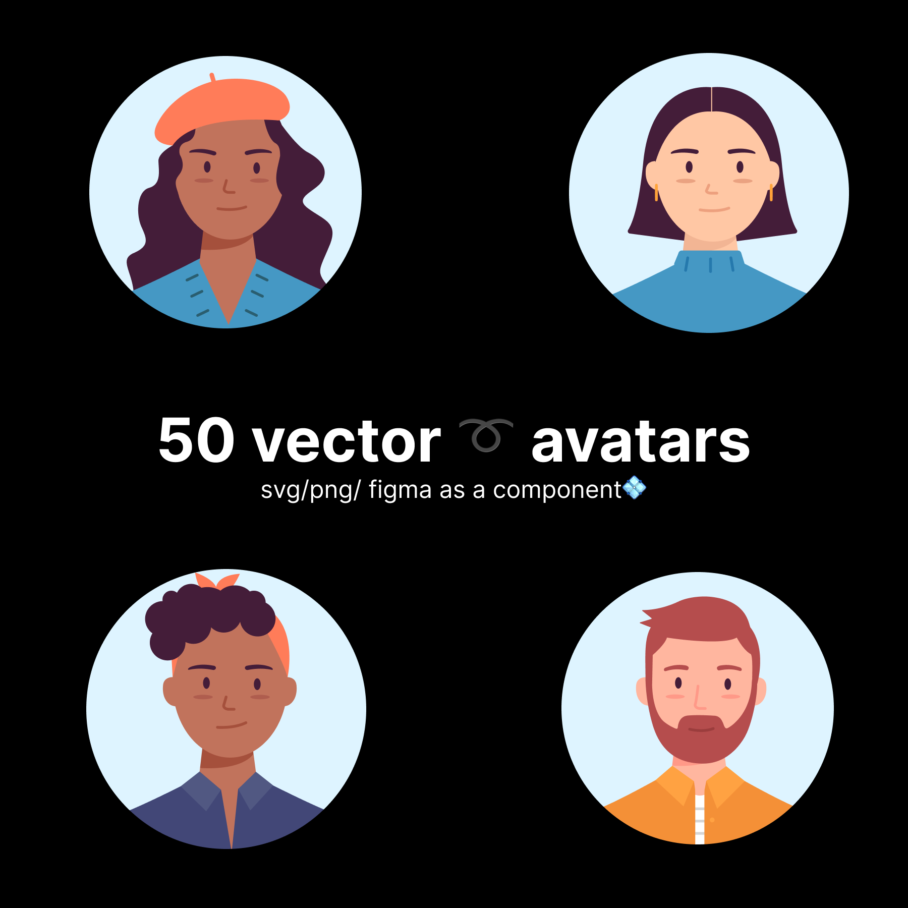 [50 faces] Avatar library 