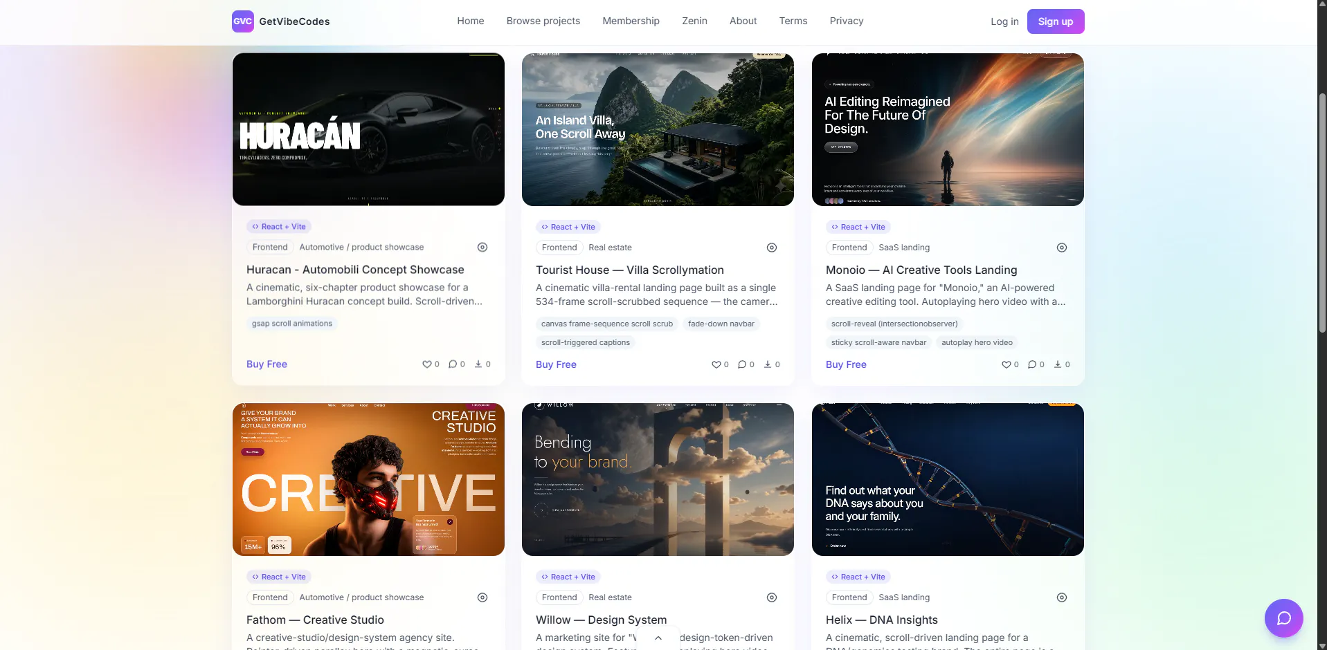 GetVibeCodes gallery image
