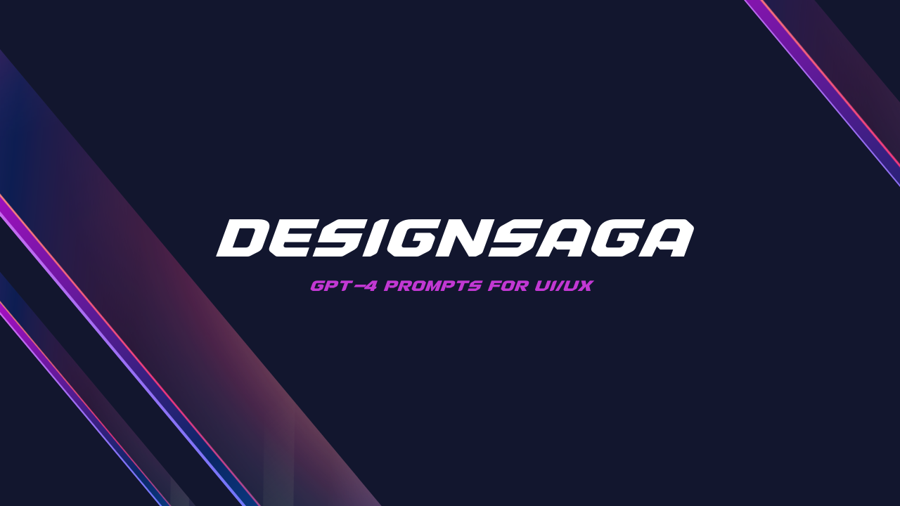 Mídia 1 de Designsaga GPT-4 UX Prompts