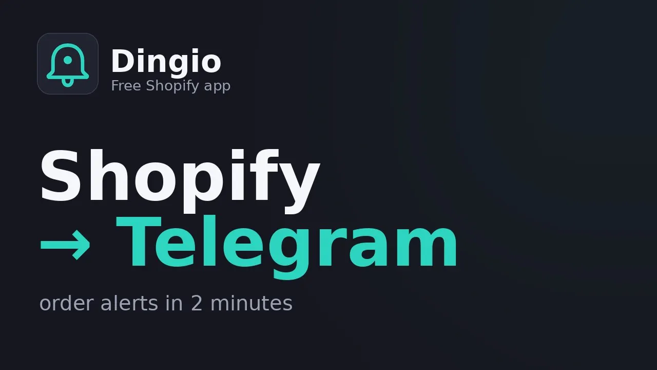 Telegram Order Alerts (Dingio) gallery image