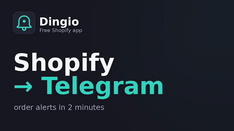 Telegram Order Alerts (Dingio) screenshot 1 (video preview)
