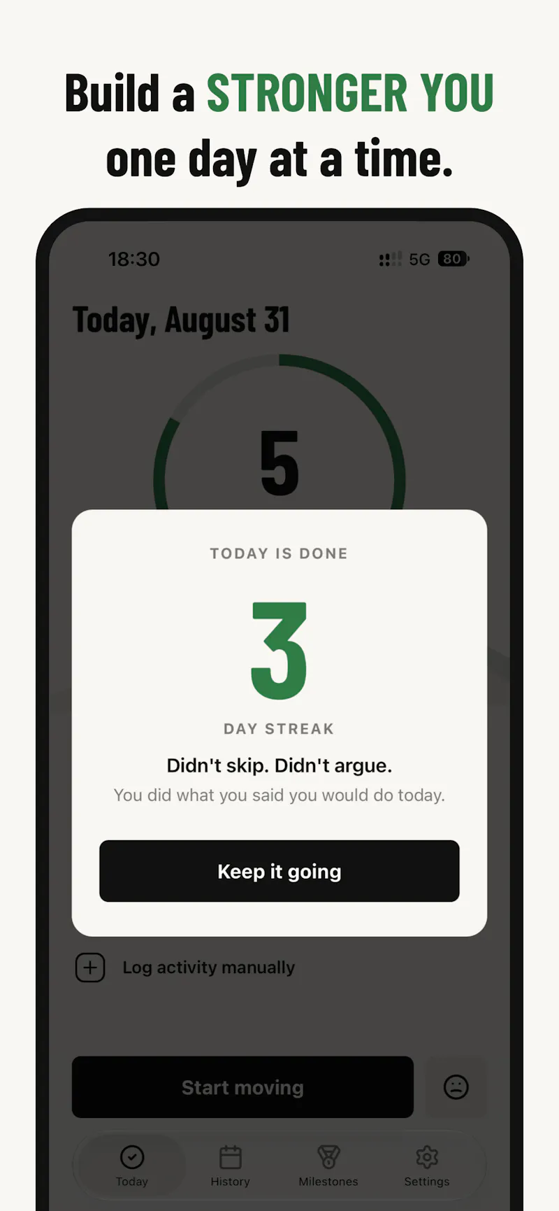 UNSKIP: Fitness Habit Tracker screenshot 3