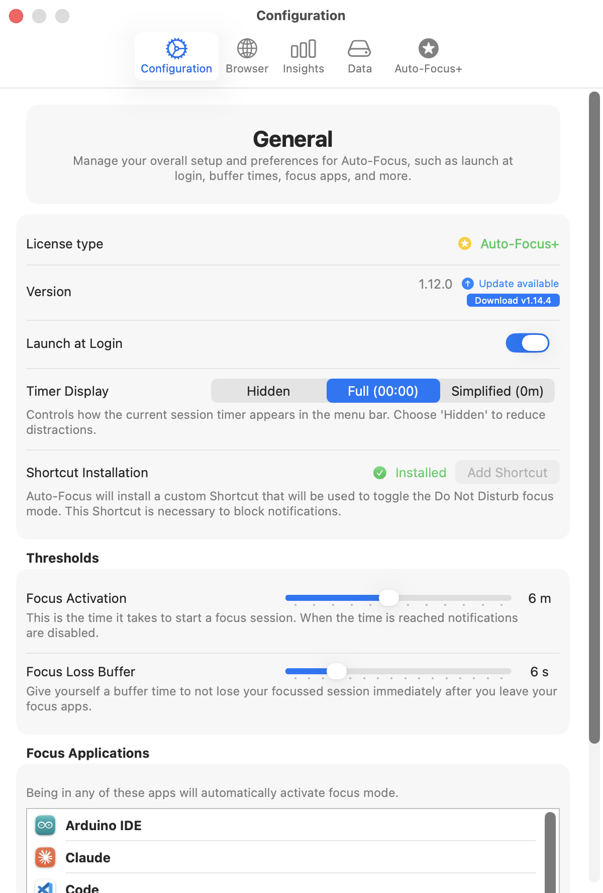 Auto Focus - Main product screenshot demonstrating key features and user interface