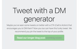 Direct message call to action in a tweet media 1