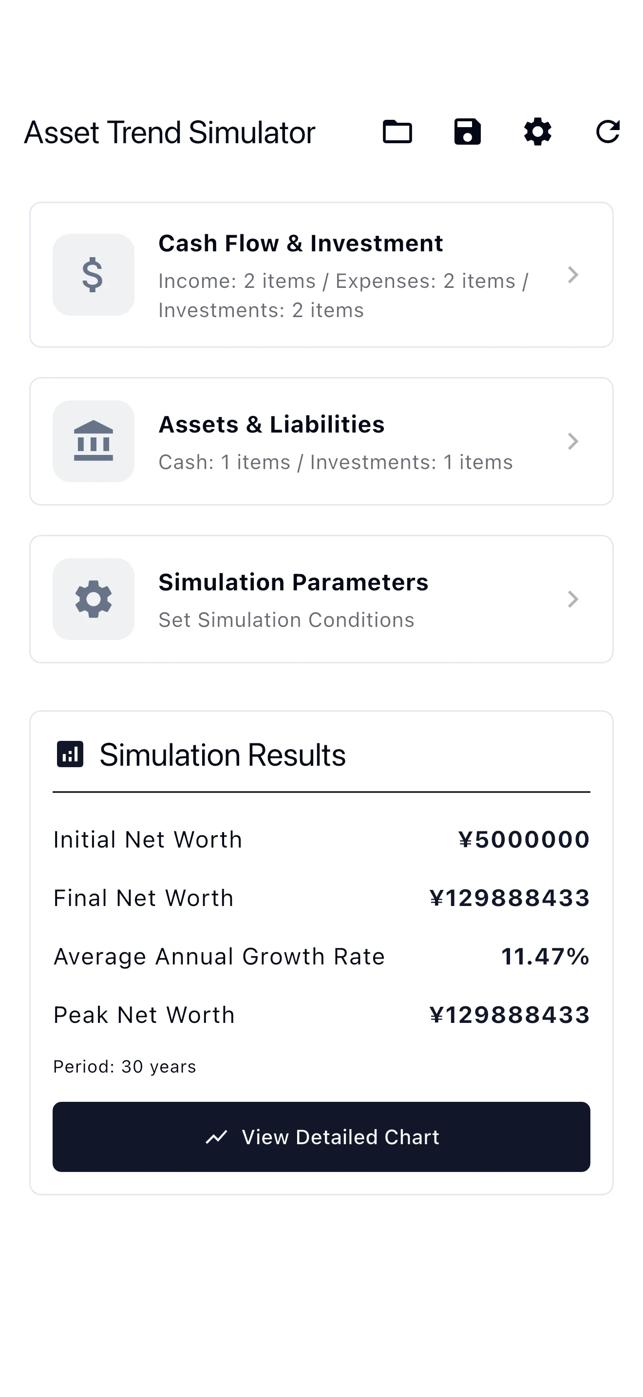 Asset Trend Simulator
