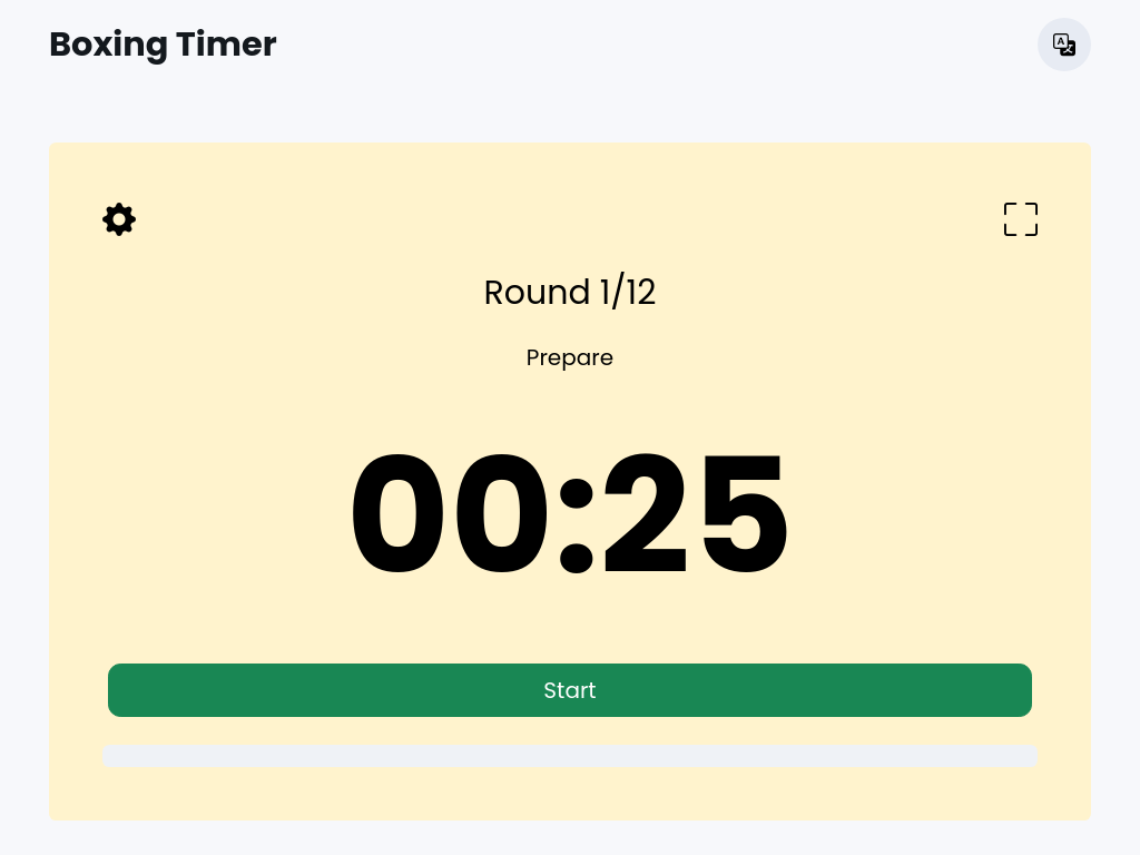 Online -Boxtimer - Online -Intervall -Timer für Boxen und MMA entwickelt Medien 1