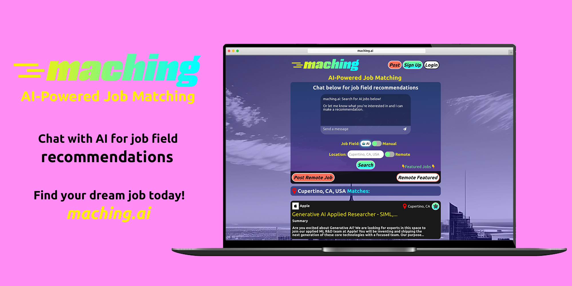 وسائط Maching.ai - مطابقة الوظائف التي تعمل بالطاقة الذكاء الاصطناعي - الدردشة مع منظمة العفو الدولية للعثور على وظيفة أحلامك 2